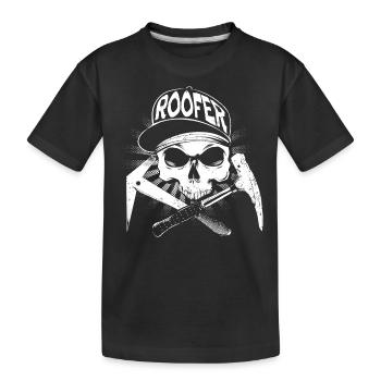 Roofer - Kids' Premium Organic T-Shirt - black - Front
