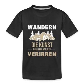 Randonnée : l’art de se perdre dans la nature - T-shirt bio Premium Enfant - noir - Devant