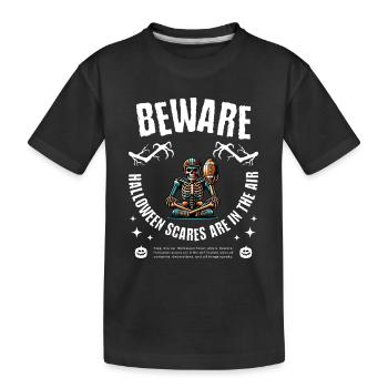 Beware Halloween 2 - Kinder Premium Bio T-Shirt - Schwarz - Vorne