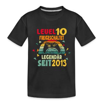 10. Geburtstag Kinder Gaming Gamer Zocker Geschenk - Kinder Premium Bio T-Shirt - Schwarz - Vorne