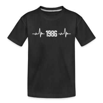 1986 - millésime 1986 - millésime 1986 - T-shirt bio Premium Enfant - noir - Devant