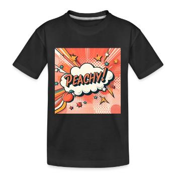Peachy Peach - Kids' Premium Organic T-Shirt - black - Front