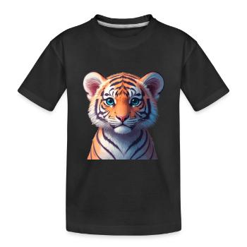 Bengal tiger baby - Kids' Premium Organic T-Shirt - black - Front