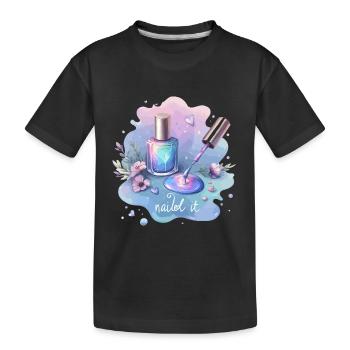 Nailed it Nail Polish Nail Salon - Kids' Premium Organic T-Shirt - black - Front