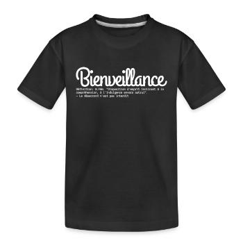 "BIENVEILLANCE" Design pour les produits foncés - T-shirt bio Premium Enfant - noir - Devant