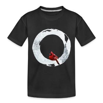 O – caractère décoratif – hiver - T-shirt bio Premium Enfant - noir - Devant