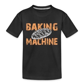 Ich backe mein Brot selbst - Kinder Premium Bio T-Shirt - Schwarz - Vorne