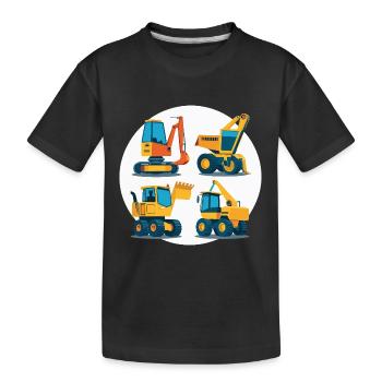 Bagger-Träume – Mein Lieblingsshirt - Kinder Premium Bio T-Shirt - Schwarz - Vorne