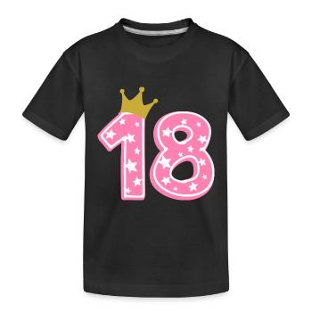 18 Krone 18e anniversaire 18 ans - T-shirt bio Premium Enfant - noir - Devant