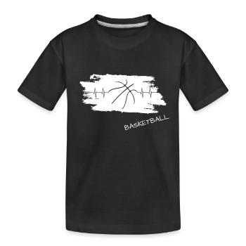 Basketball basketball Streetball - Kinder Premium Bio T-Shirt - Schwarz - Vorne