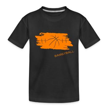 Basketball basketball Streetball - Kinder Premium Bio T-Shirt - Schwarz - Vorne