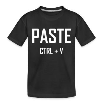 Paste Ctrl V - Vater Sohn Shirt - Kinder Premium Bio T-Shirt - Schwarz - Vorne