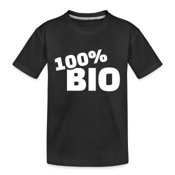 100% Bio - Kinder Premium Bio T-Shirt - Schwarz - Vorne