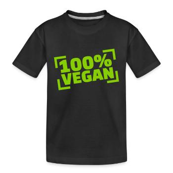 Vegan - Kinder Premium Bio T-Shirt - Schwarz - Vorne