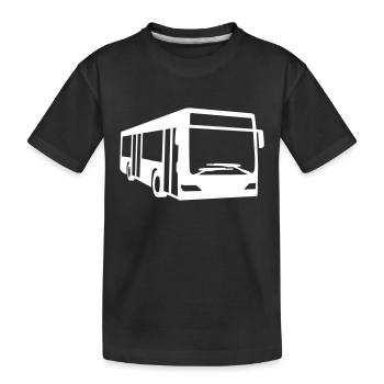 Bus - Kinder Premium Bio T-Shirt - Schwarz - Vorne