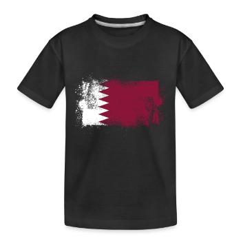Qatar - Kids' Premium Organic T-Shirt - black - Front