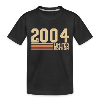 Né en 2004 anniversaire - Cadeau 2004 Vintage 2004 - T-shirt bio Premium Enfant - noir - Devant
