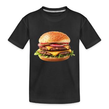 Burger - Kinder Premium Bio T-Shirt - Schwarz - Vorne