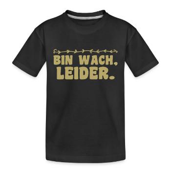 Je suis réveillé, malheureusement, drôle, matinal, , humour, ironie - T-shirt bio Premium Enfant - noir - Devant
