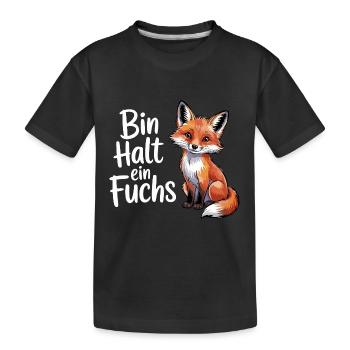 Je ne suis qu’un écolier intelligent Fox Clever - T-shirt bio Premium Enfant - noir - Devant