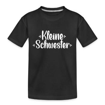 Kleine Schwester - Kinder Premium Bio T-Shirt - Schwarz - Vorne