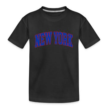 New York - Kids' Premium Organic T-Shirt - black - Front