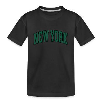 New York - Kids' Premium Organic T-Shirt - black - Front