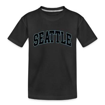 Seattle - Kids' Premium Organic T-Shirt - black - Front