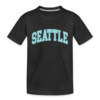 Seattle - Kids' Premium Organic T-Shirt - black - Front