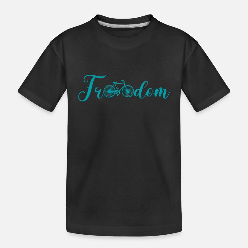 Pédaler vers la liberté - T-shirt bio Premium Enfant - noir