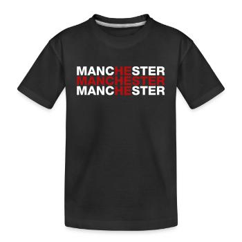 Manchester - Kids' Premium Organic T-Shirt - black - Front