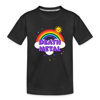 Death Metal Rainbow - Sarcastique Métal Souriant Soleil - T-shirt bio Premium Enfant - noir - Devant