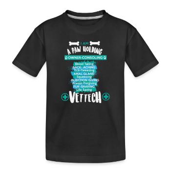 Vétérinaire Vétérinaire Vétérinaire Animaux Vétérinaires Hu - T-shirt bio Premium Enfant - noir - Devant