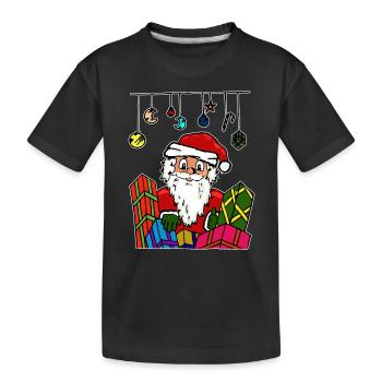 Chemise cadeau Père Noël Nicolas - T-shirt bio Premium Enfant - noir - Devant