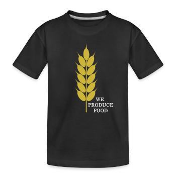 Agriculture, we produce food - agriculture - Kids' Premium Organic T-Shirt - black - Front