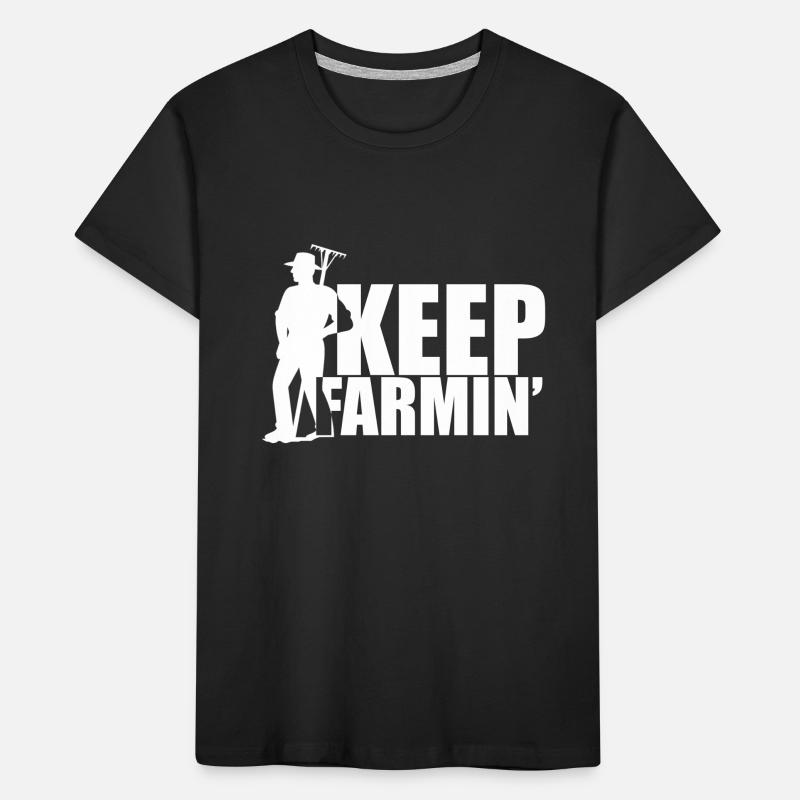 Keep farmin with rake - farmer with rake Kids' Premium Organic T-Shirt