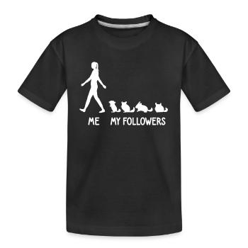Ich Meine Follower Chinchilla Liebhaber Nager Fan - Kinder Premium Bio T-Shirt - Schwarz - Vorne