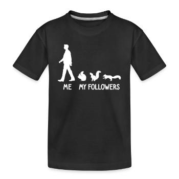 I Mes Followers Écureuils Amoureux Rongeurs - T-shirt bio Premium Enfant - noir - Devant