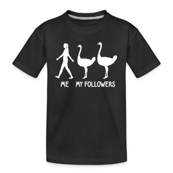 I Mes followers Strauss Zoo Éleveur Animal Keeper - T-shirt bio Premium Enfant - noir - Devant