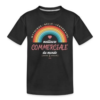 Meilleure commerciale du monde - T-shirt bio Premium Enfant - noir - Devant