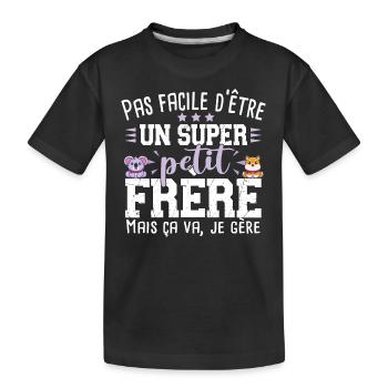Petit Frère Koala Rox Cadeau Bébé Garçon Famille - T-shirt bio Premium Enfant - noir - Devant