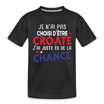 Croate Croatie Europe Cadeau Pays Humour Dubrovnik - T-shirt bio Premium Enfant - noir - Devant