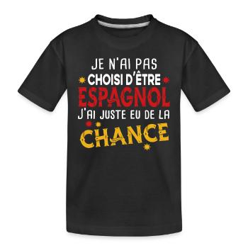 Espagnol Espagne Homme Chance Cadeau Pays Humour - T-shirt bio Premium Enfant - noir - Devant