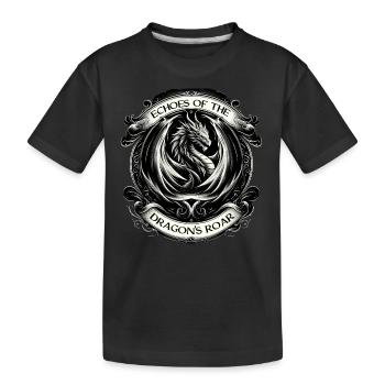 Mächtiges Brüllen des Barockdrachen - Kinder Premium Bio T-Shirt - Schwarz - Vorne