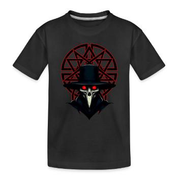Pestarzt mit satanistischem Symbol - Kinder Premium Bio T-Shirt - Schwarz - Vorne