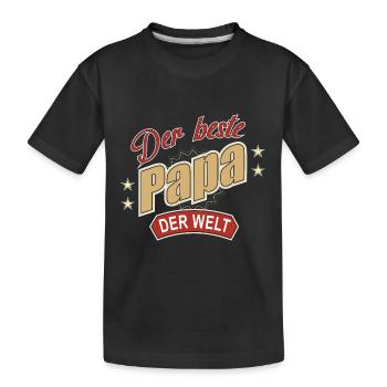 Der beste Papa der Welt - Bester Papa - Kinder Premium Bio T-Shirt - Schwarz - Vorne
