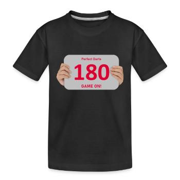 180 - Kinder Premium Bio T-Shirt - Schwarz - Vorne