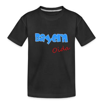 Bayern Oida - Kinder Premium Bio T-Shirt - Schwarz - Vorne