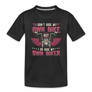 Je ne fais pas mon propre vélo. - T-shirt bio Premium Enfant - noir - Devant
