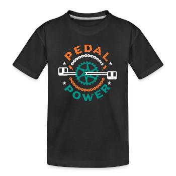 Pedal Power Anti Ebike Vélo Cyclisme - T-shirt bio Premium Enfant - noir - Devant